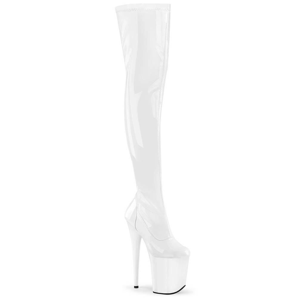 Pleaser - FLAMINGO3000 Cuissardes à plateforme - Blanc Product image